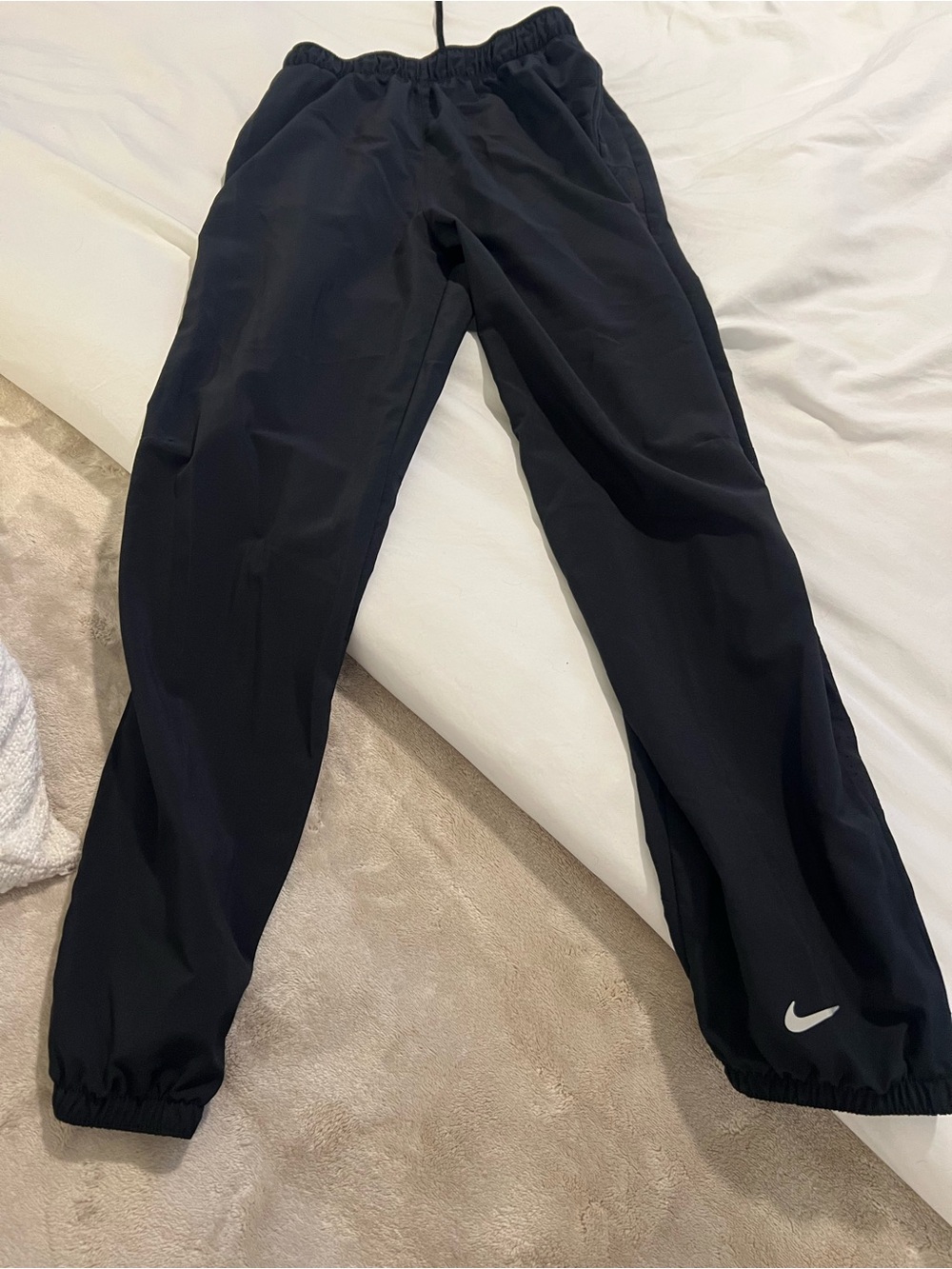 Nike Kids Black Jogger Track Pants with Swoosh